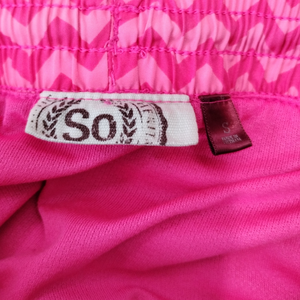 •So Athletic Hot Pink zig zag Shorts Girl Small - Picture 7 of 8